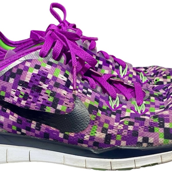 Nike Free TR Fit 5 Womens Sz 8 Running Shoe Purple / Black / Green Lightweight - Picture 13 of 15